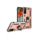 Samsung Galaxy S21 Kılıf Sofya Yüzüklü Silikon Kapak - Rose