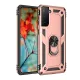 Samsung Galaxy S21 Kılıf Sofya Yüzüklü Silikon Kapak - Rose