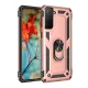 Samsung Galaxy S21 Kılıf Sofya Yüzüklü Silikon Kapak - Rose