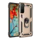 Samsung Galaxy S21 Kılıf Sofya Yüzüklü Silikon Kapak - Gold