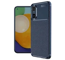 A60 Kılıf Auto Focus Karbon Kapak - Lacivert