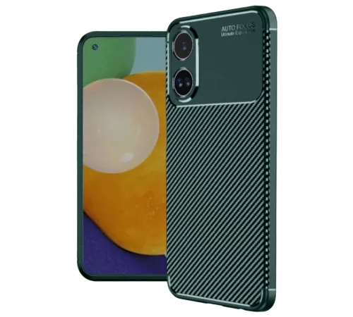 A60 Kılıf Auto Focus Karbon Kapak - Koyu Yeşil