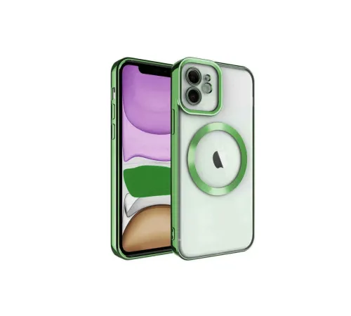 Apple iPhone 11 Kılıf Kross Magneticsafe Kapak - Koyu Yeşil