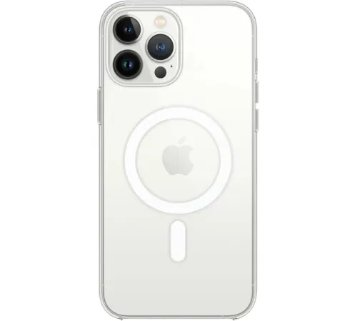 Apple iPhone 15 Pro Max Kılıf Magneticsafe Şeffaf Silikon - Şeffaf