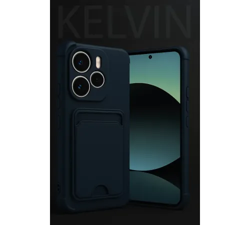 Xiaomi Redmi Note 14 4G Kelvin Kartvizitli Silikon - Koyu Yeşil