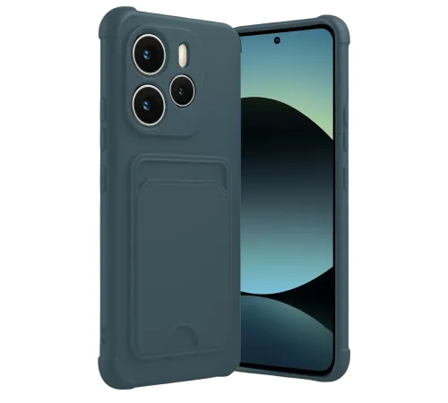 Xiaomi Redmi Note 14 4G Kelvin Kartvizitli Silikon - Koyu Yeşil
