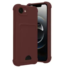 Apple iPhone 16E Kelvin Kartvizitli Silikon - Bordo