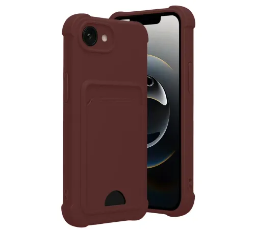 Apple iPhone 16E Kelvin Kartvizitli Silikon - Bordo