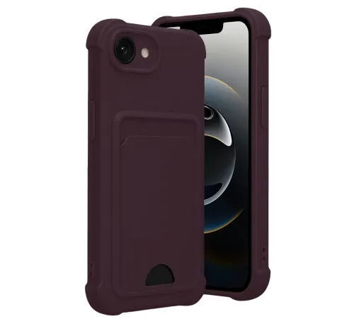 Apple iPhone 16E Kelvin Kartvizitli Silikon - Derin Mor