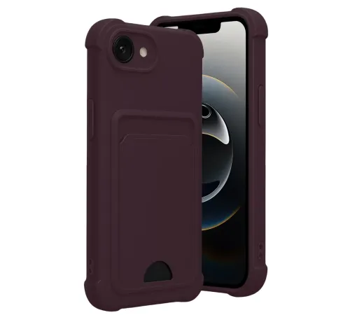 Apple iPhone 16E Kelvin Kartvizitli Silikon - Derin Mor