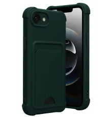 Apple iPhone 16E Kelvin Kartvizitli Silikon - Koyu Yeşil