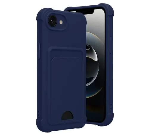 Apple iPhone 16E Kelvin Kartvizitli Silikon - Lacivert