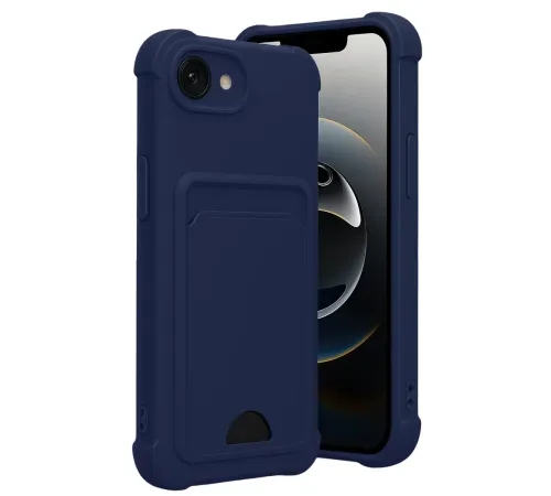 Apple iPhone 16E Kelvin Kartvizitli Silikon - Lacivert