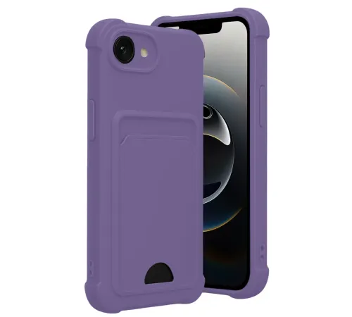 Apple iPhone 16E Kelvin Kartvizitli Silikon - Lila