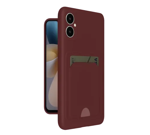 Samsung Galaxy A05 Kelvin Kartvizitli Silikon - Bordo