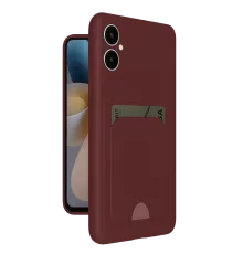 Samsung Galaxy A05 Kelvin Kartvizitli Silikon - Bordo