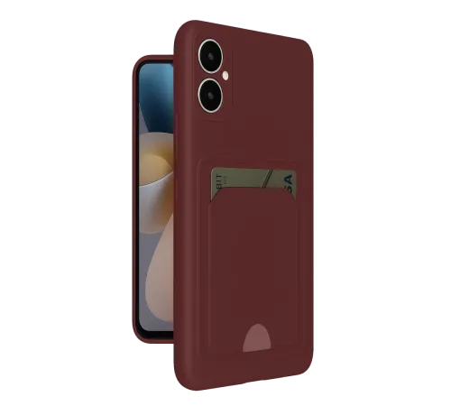 Samsung Galaxy A05 Kelvin Kartvizitli Silikon - Bordo