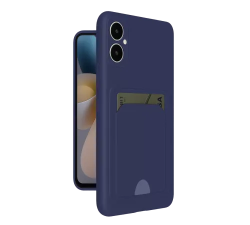 Samsung Galaxy A05 Kelvin Kartvizitli Silikon - Lacivert