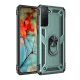Samsung Galaxy S21 Kılıf Sofya Yüzüklü Silikon Kapak - Yeşil