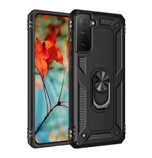 Samsung Galaxy S21 Plus Kılıf Sofya Yüzüklü Silikon Kapak - Siyah