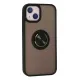 Apple iPhone 15 Kılıf Montreal Yüzüklü Silikon Kapak - Siyah