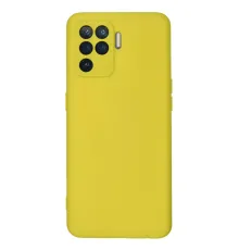 Reno 5 Lite Kılıf Nano içi Kadife Silikon - Sarı