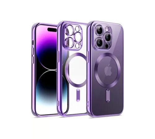 Apple iPhone 13 Pro Max Kılıf Kross Magneticsafe Kapak - Mor