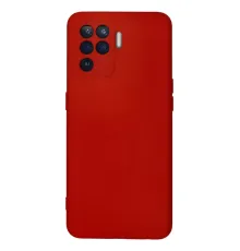 Reno 5 Lite Kılıf Nano içi Kadife Silikon - Kırmızı