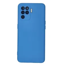 Reno 5 Lite Kılıf Nano içi Kadife Silikon - Mavi