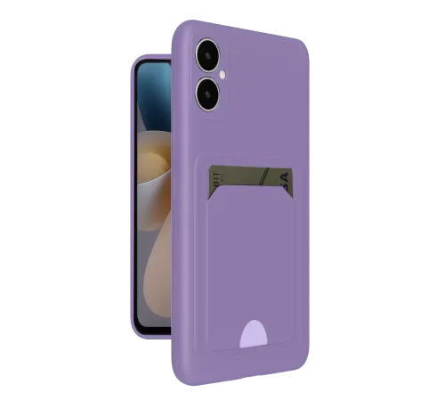 Samsung Galaxy A05 Kelvin Kartvizitli Silikon - Lila