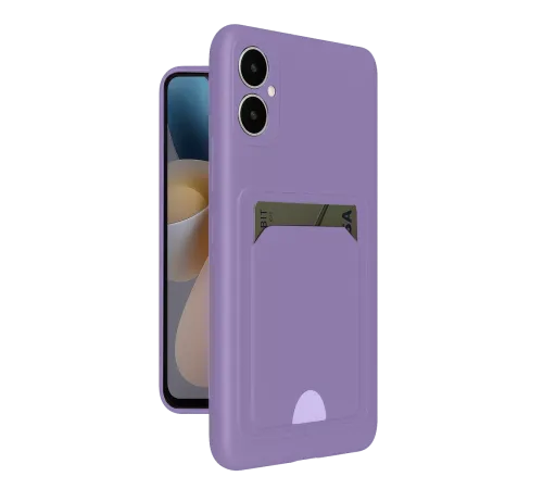 Samsung Galaxy A05 Kelvin Kartvizitli Silikon - Lila