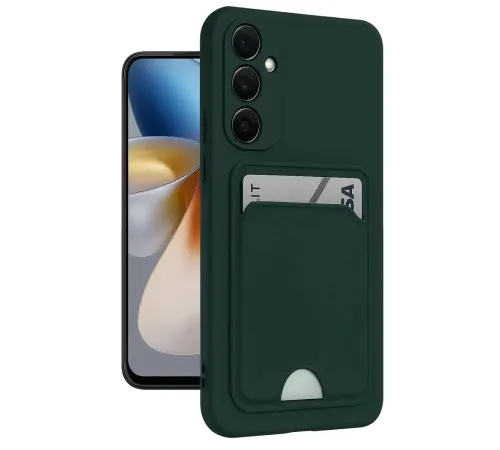 Samsung Galaxy S24 Plus Kelvin Kartvizitli Silikon - Koyu Yeşil