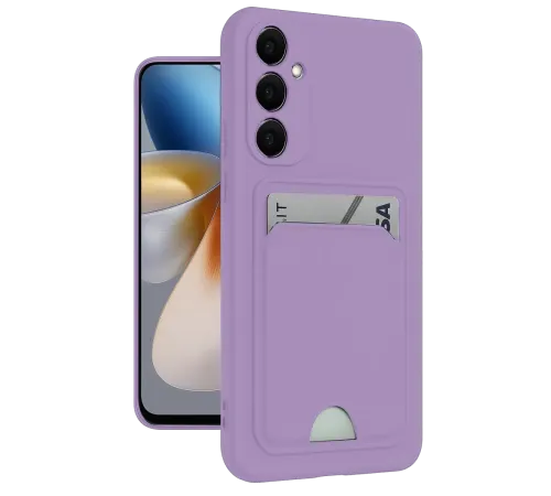 Samsung Galaxy S24 Plus Kelvin Kartvizitli Silikon - Lila