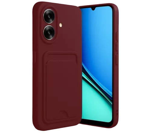 Realme Note 60 Kelvin Kartvizitli Silikon - Bordo