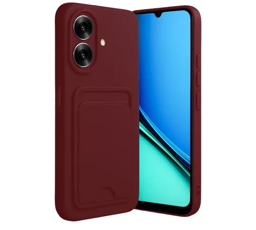 Realme Note 60 Kelvin Kartvizitli Silikon - Bordo