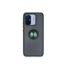 Xiaomi Redmi 12C Kılıf Montreal Yüzüklü Silikon Kapak - Yeşil