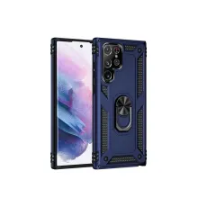 Samsung Galaxy S21 Ultra Kılıf Sofya Yüzüklü Silikon Kapak - Lacivert