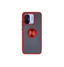 Xiaomi Redmi 12C Kılıf Montreal Yüzüklü Silikon Kapak - Kırmızı