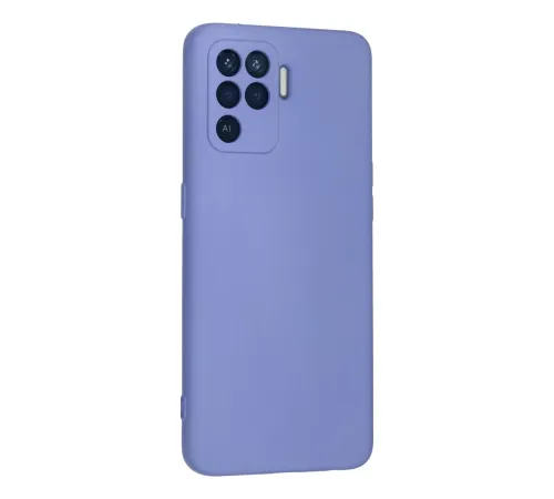 Reno 5 Lite Kılıf Nano içi Kadife Silikon - Lila