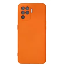 Reno 5 Lite Kılıf Nano içi Kadife Silikon - Turuncu