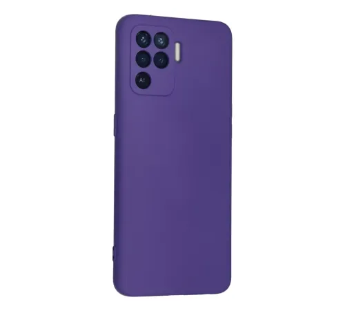 Reno 5 Lite Kılıf Nano içi Kadife Silikon - Mor