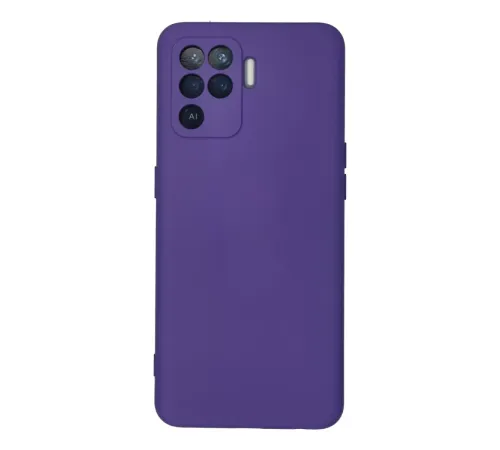 Reno 5 Lite Kılıf Nano içi Kadife Silikon - Mor