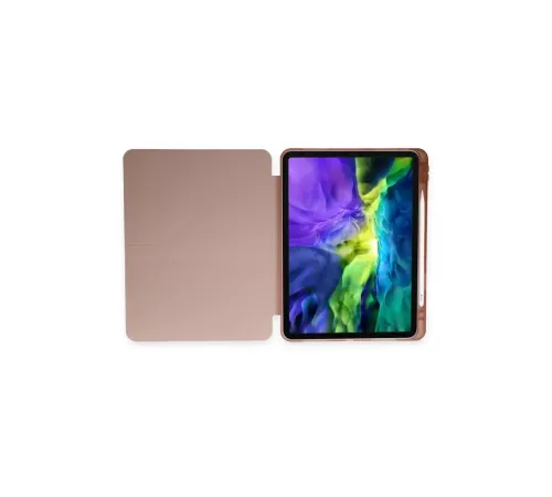 Apple iPad Pro 11 (2024) Kılıf Kalemlikli Mars Tablet Kılıfı - Rose Gold