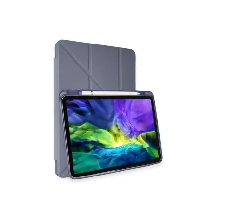 Apple iPad Pro 11 (2024) Kılıf Kalemlikli Mars Tablet Kılıfı - Lavender