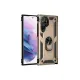 Samsung Galaxy S21 Ultra Kılıf Sofya Yüzüklü Silikon Kapak - Gold