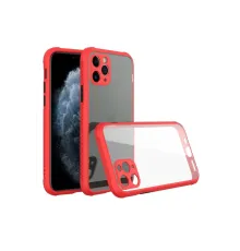 Apple iPhone 11 Pro Kılıf Miami Şeffaf Silikon - Kırmızı