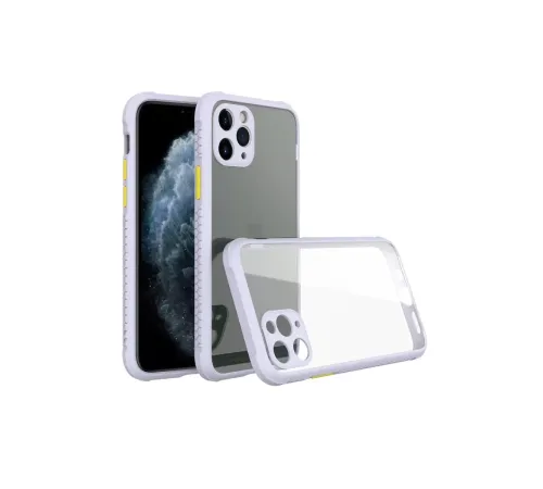Apple iPhone 11 Pro Kılıf Miami Şeffaf Silikon - Lila