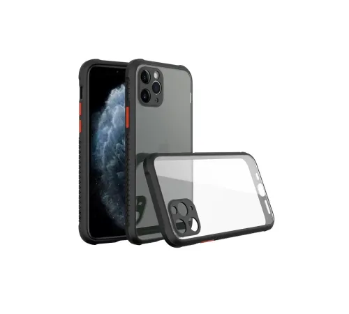Apple iPhone 11 Pro Kılıf Miami Şeffaf Silikon - Siyah