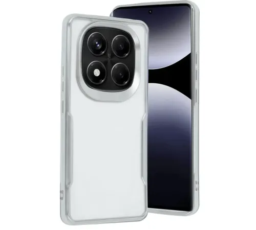 Xiaomi Redmi Note 14 Pro 4G Kılıf Boyi Silikon Kapak - Gümüş