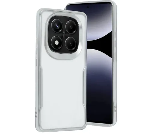 Xiaomi Redmi Note 14 Pro 4G Kılıf Boyi Silikon Kapak - Gümüş